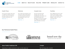 Tablet Screenshot of pacifichealthcareipa.com